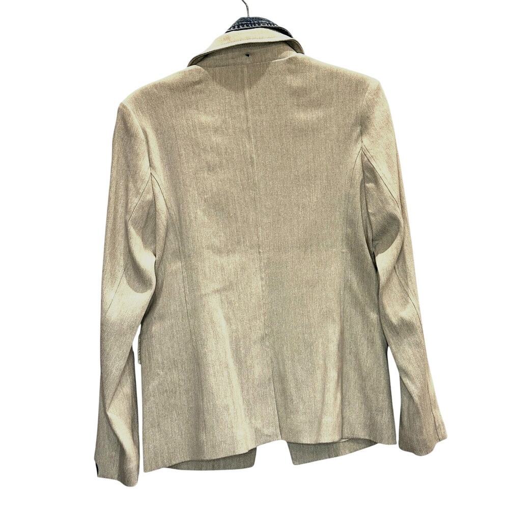 Blue Revival – Dual-Fabric Blazer – Sand with Denim Collar Insert – Size Small - Picture 5 of 10
